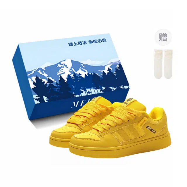 小鹿米利 合成革 港风原创百搭休闲 防滑耐磨 低帮 板鞋 女