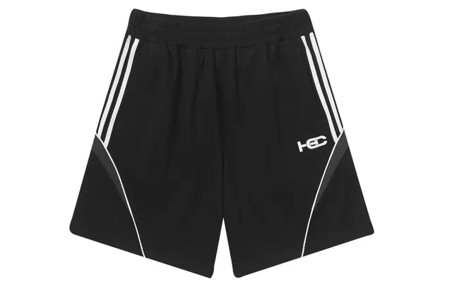 HARSH AND CRUEL Retro Striped Shorts Black