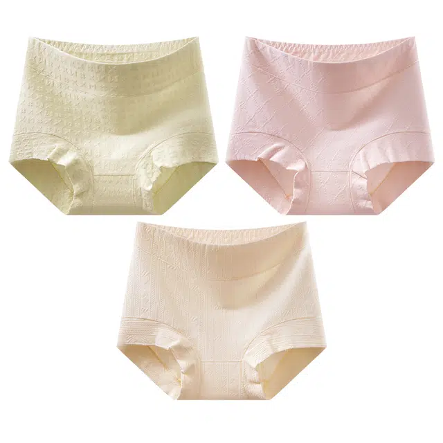 健将 抑菌舒适包臀轻柔透气不卡臀高腰三角内裤 女款 组合装