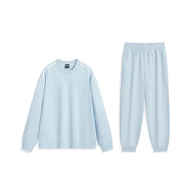 特步舒适卫衣运动针织套装男女同款