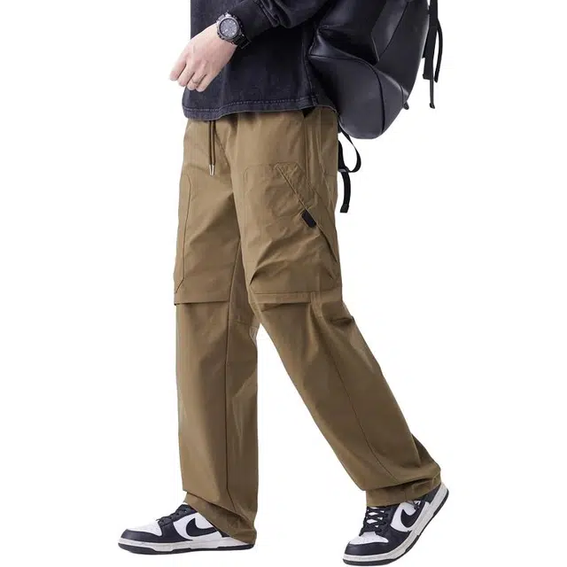 中国航天 美式复古户外山系机能斜口袋织带工装休闲裤 男女同款