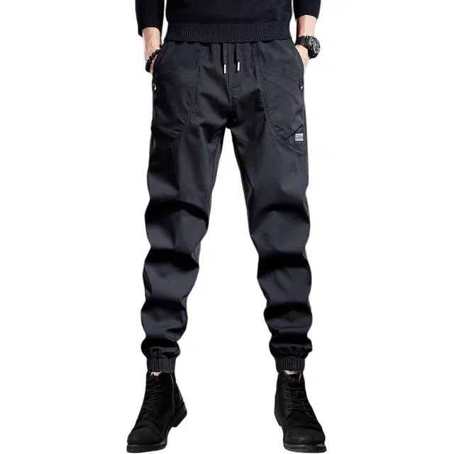 贵色 高端设计感复古微弹休闲裤 男款 黑色