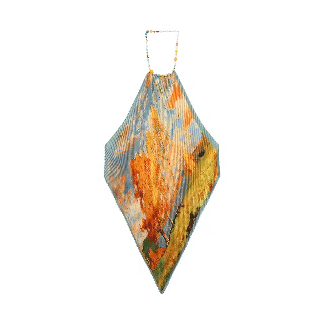 木清清 修身套头涂鸦背心 女款 黄色