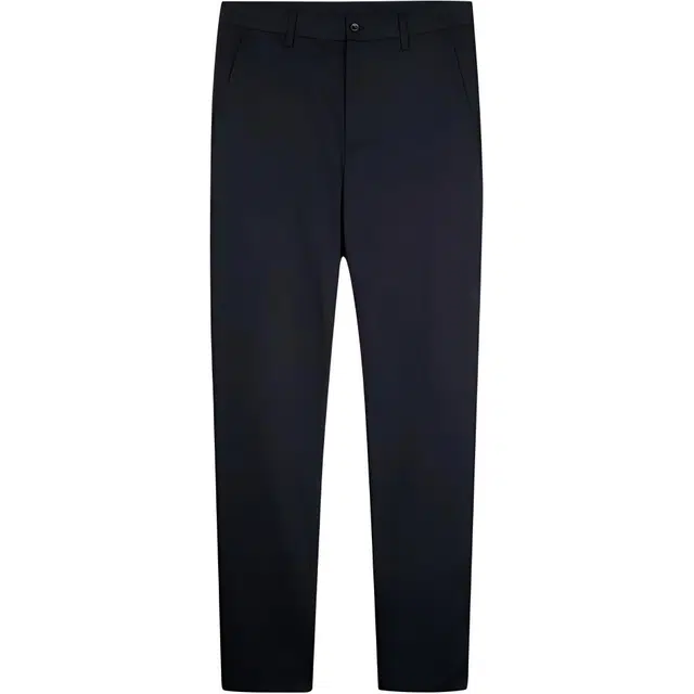 才子 纯色透气中腰拉链直筒休闲裤 男款 深蓝色