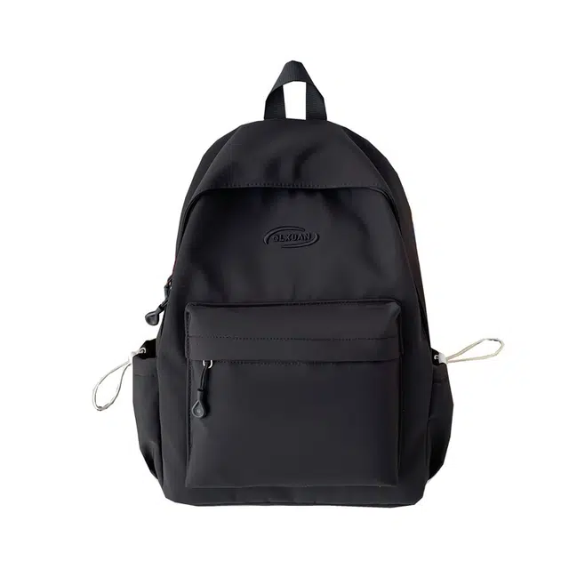 恒源祥 简约大气初中高中大学生休闲逛街纯色 复合布 书包背包双肩包 男女同款情侣款 多色