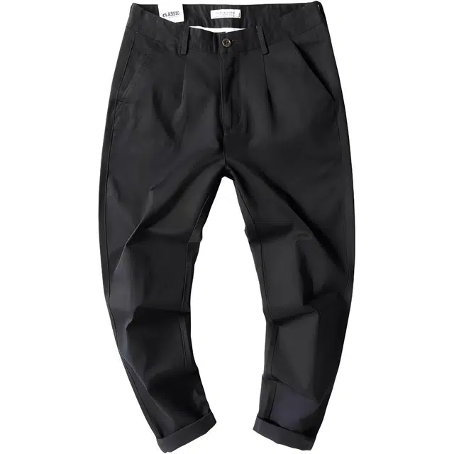 格蓝鹿 美式简约锥形纯色休闲裤 男款