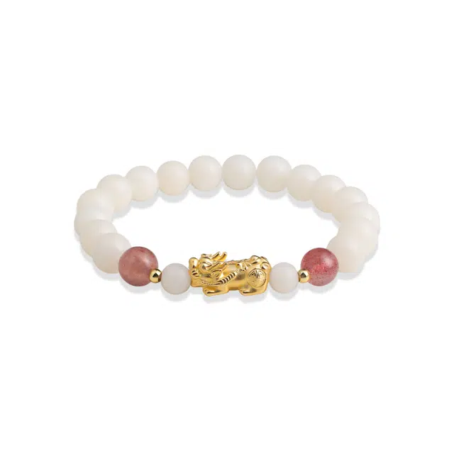 永恒旋律 蓝虎眼石纯银貔貅吞金兽转运珠 新中式国潮串珠 招财纳福五路财神足银配饰好运 菩提子/菩提籽 手串 男款