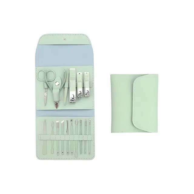 馨枕居 抹茶绿修甲修眉指甲钳套装 美甲工具