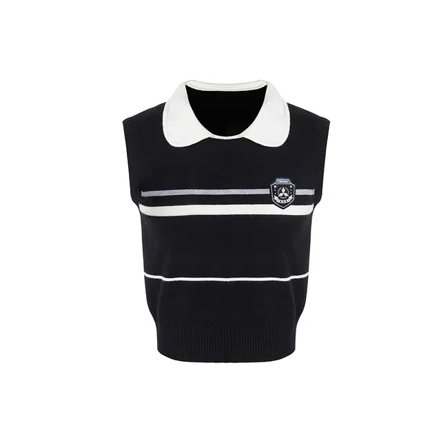 花铃太太 学院风修身薄款套头无袖背心 女款