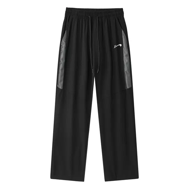 贵人鸟 纯色中腰系带宽松直筒休闲裤 男女同款