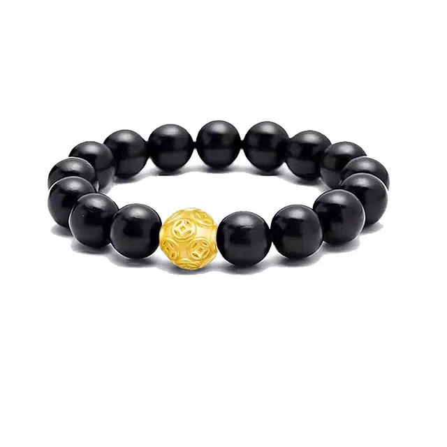 余笙情 招财纳福转运珠 国潮送福气 国风百搭 黑檀 手串 男女同款情侣款