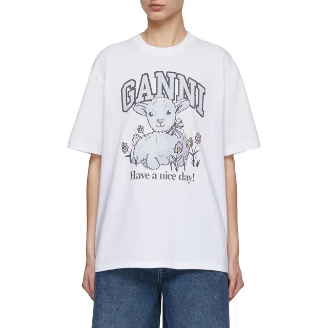 GANNI T Bright White