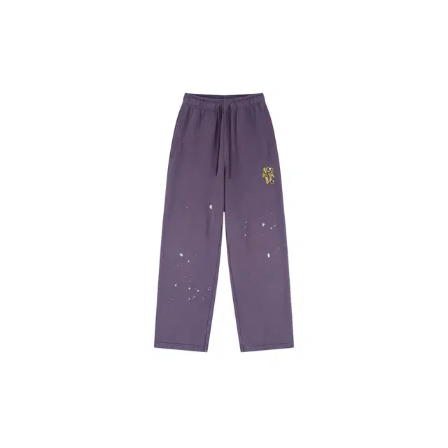 华人青年 麒麟回首泼墨卫裤休闲裤 男女同款 水洗紫