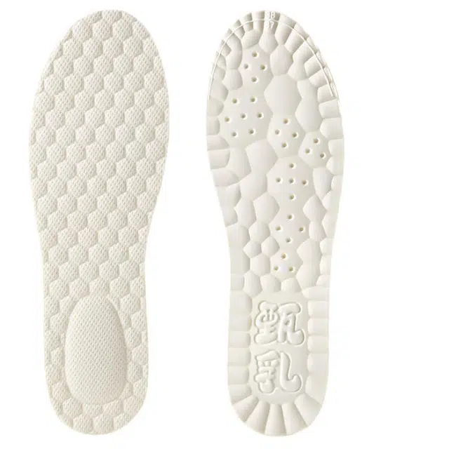 足印部落 乐福鞋超薄超软防臭吸汗防滑夏季不粘脚光脚神器干爽舒适 抗菌网布+乳胶 鞋垫 男女同款情侣款