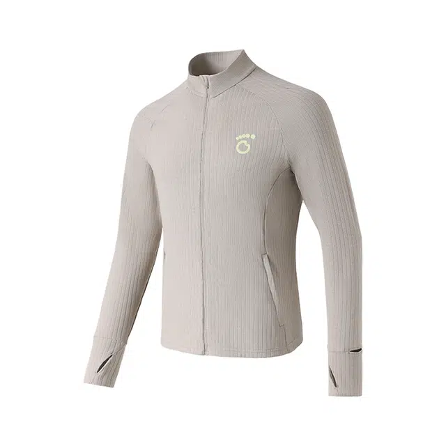 马孔多 吸湿速干手表孔拇指洞马拉松运动田径服 男款 循环灰