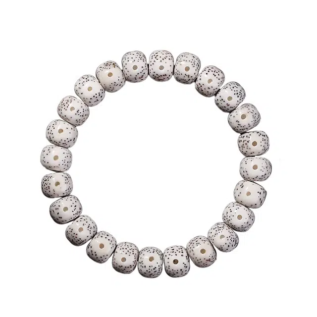 静范 新中式国风饰品素圈白月 小众文玩佛珠单圈盘珠 轻奢高级感日常百搭 #好运 星月菩提 手串 男女同款情侣款