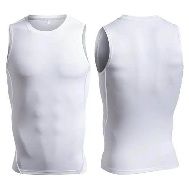 浪莎 无袖紧身健身服男式瑜伽跑步背心速干运动背心夏骑行服饰骑行配套