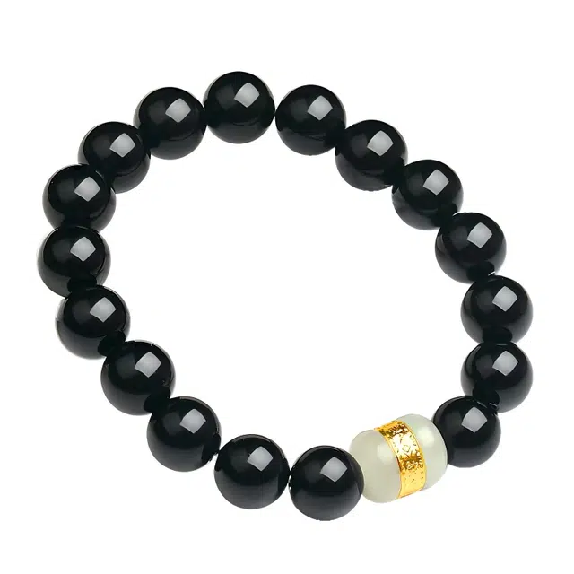 琉堇 招财转运珠本命年路路通新中式小众气质温柔 黑色红色#好运 朱事顺遂 爱意告白恋爱礼盒天然 玛瑙 玉石手串 男女同款情侣款