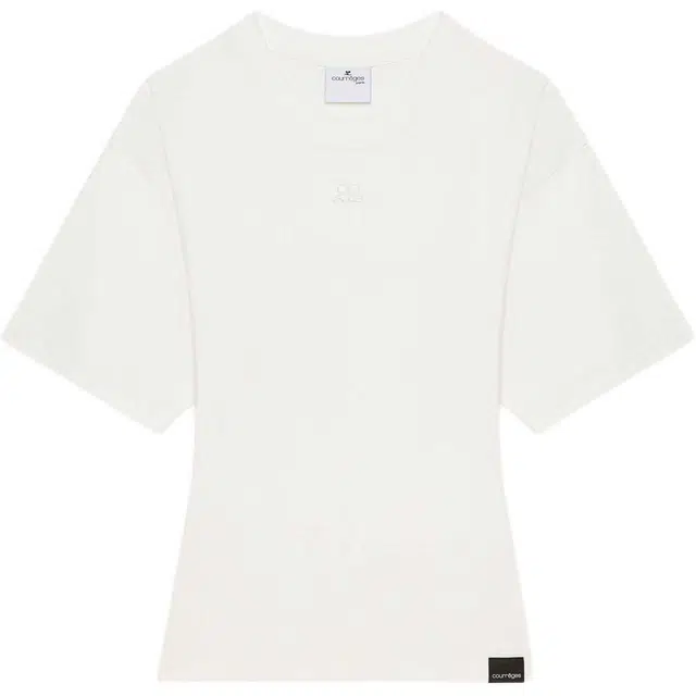 COURREGES SS25 FITTED T-SHIRT T Heritage White