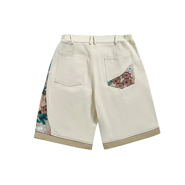 【dme】 拼接宽松百搭运动舒适高级五分休闲短裤 男女同款 拼色