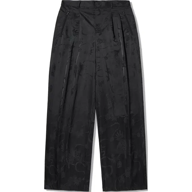 中国李宁 潮流运动系列 舒适简约宽松直筒休闲裤 男女同款 黑色