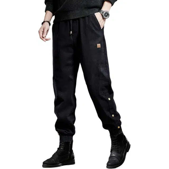 贵色 高端美式重磅纯棉束脚休闲裤 男款