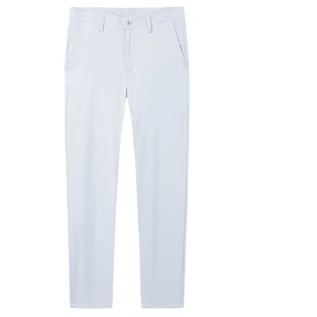 才子 纯色直筒中腰微弹修身长裤休闲裤 男款