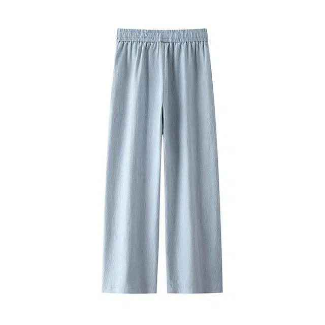 加荣 日系复古多巴胺松弛慵懒阔腿百搭纯色简约基础款青少年潮牌垂感透气宽松休闲裤 男女同款