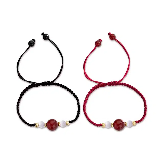 万娜 转运珠 新中式国潮气质轻奢编织简约小众 日常百搭优雅 合金 手绳 男女同款情侣款