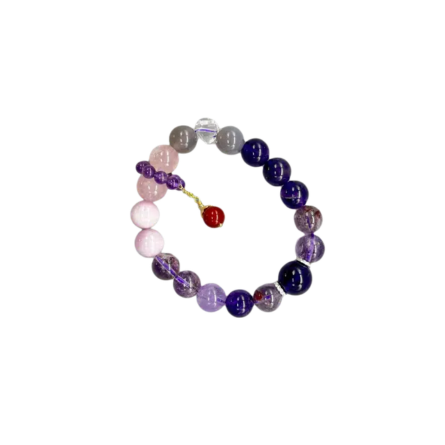 迈奇的礼物 好运自然转运珠薰衣草紫锂紫幽灵紫手链天然 紫水晶 手串 女款