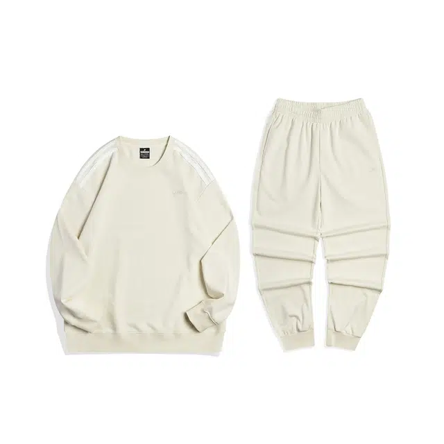 特步 休闲活力长袖针织套装 男女同款