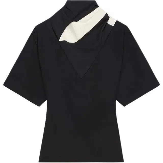 COURREGES SS25 SCARF TOP T BLACK