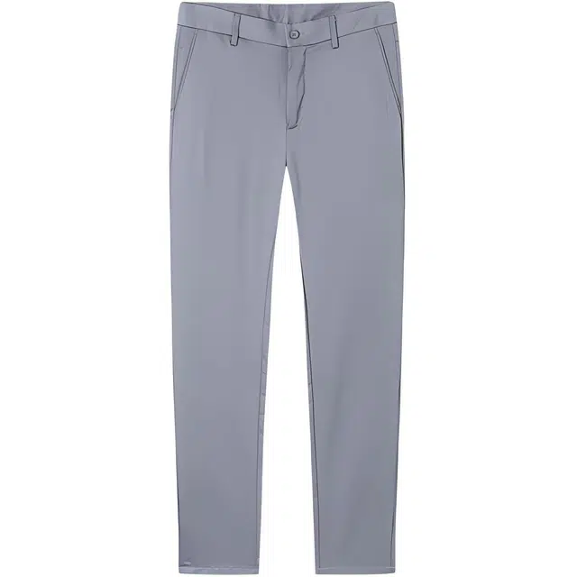 才子 轻薄中腰微弹修身直筒长裤休闲裤 男款 灰色