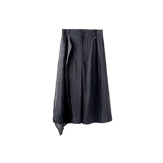 幻象者 原创设计拼接阔腿宽松七分休闲裤 男女同款 黑色