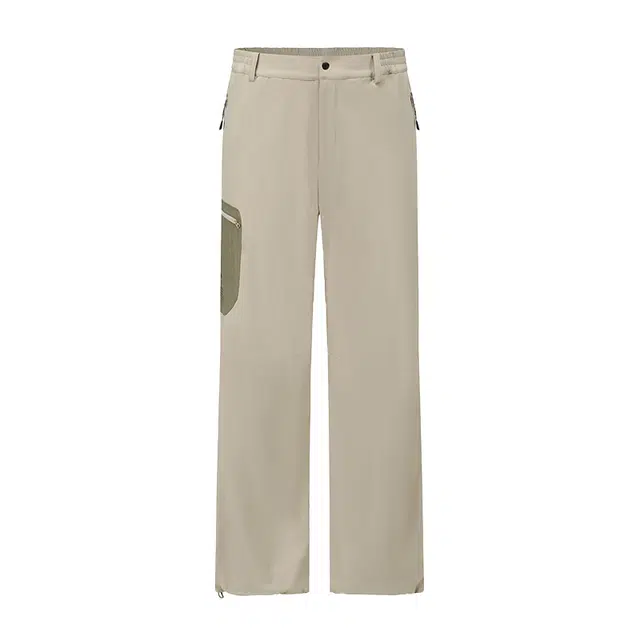 新奇天 徒步加厚加绒运动中腰宽松直筒休闲裤 男款