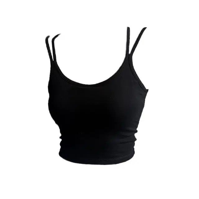 黑恐龙 法式小吊带外穿百搭修身气质带胸垫短款美背文胸一体内搭上衣背心 女款