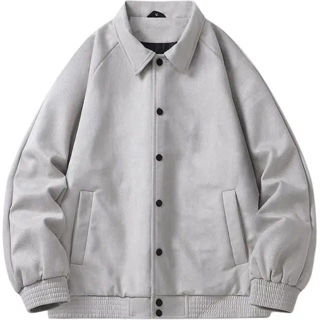 雅鹿 运动休闲宽松鹿皮绒夹克外套 男款