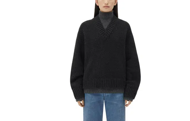 Bottega Veneta Double Layer Effect Wool Sweater
