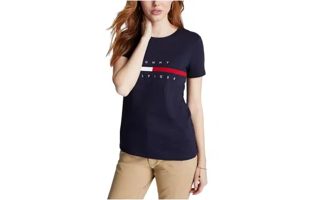 Tommy Hilfiger Embroidered Flag Stripe Logo T