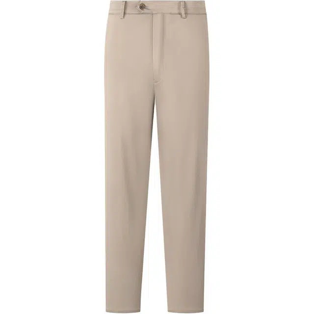 佛朗尼·齐拉 商务纯色中腰休闲裤 男款 深卡其