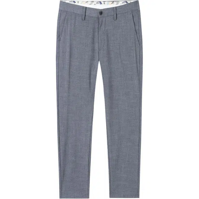 才子 时尚百搭舒适亲肤透气直筒休闲裤 男款 黑灰色