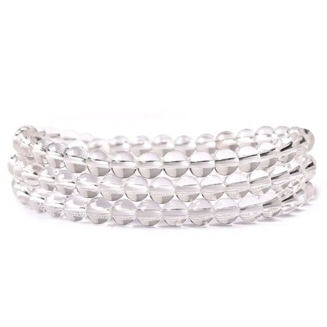 灵菲 新中式多圈三圈 招财转运 简约百搭 多圈叠戴 水晶 手串 女款 礼物 礼盒