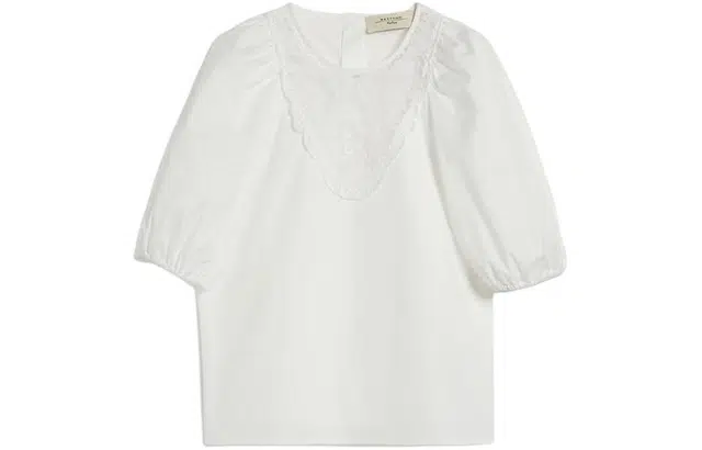 WEEKEND MaxMara Manico Poplin Blouse With Embroidery T