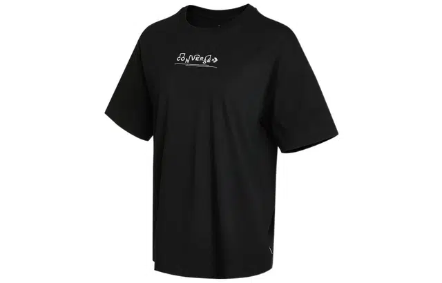 Converse Logo Print T-Shirt Black