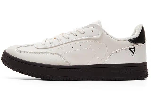 匹克 复古德训风 经典 包裹性减震轻便 低帮 板鞋 女款 乳白灰