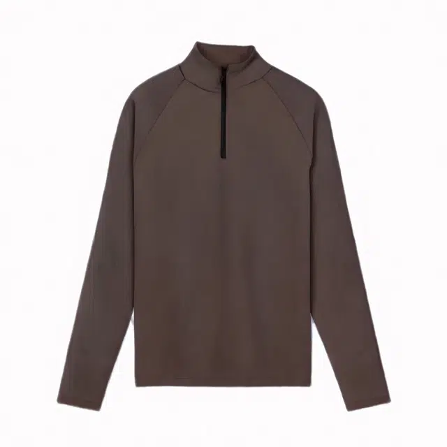 浪莎 高领修身加绒半拉链跑步训练长袖健身衣 男款