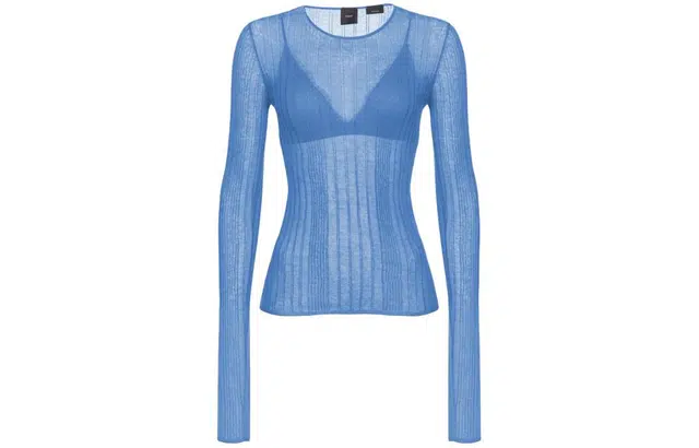 PINKO Semi-Transparent Ribbed Sweater T