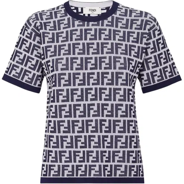 FENDI Navy Blue Cotton Jumper