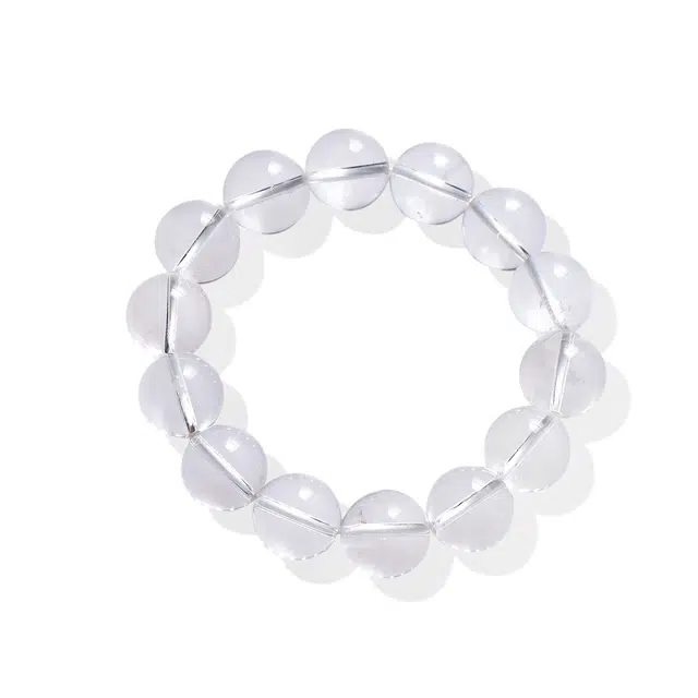 古禾 生而璀璨 明媚浪漫 微瑕大颗粒如水流似冰封优雅温润细腻古韵新中式古风简约淑女气质天然 白水晶 手串 男女同款情侣款