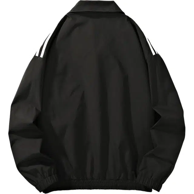 雅鹿 飞行休闲宽松运动落肩纯色宽松工装翻领长袖夹克外套 男款